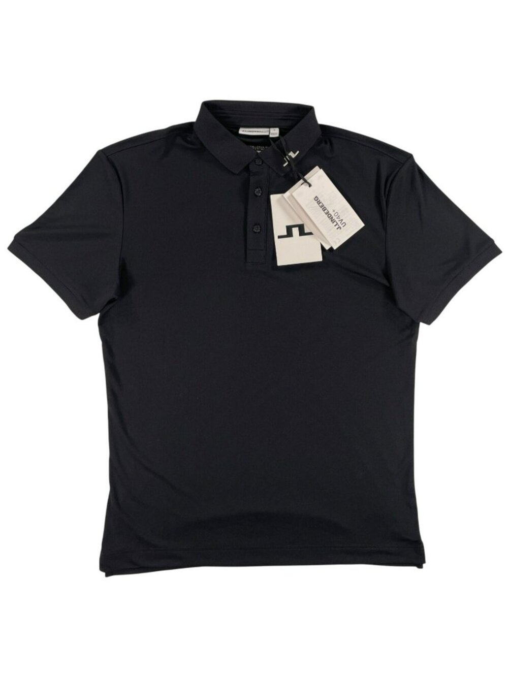 J.Lindeberg Polo KV Print Black Golf Athletic UV Protection Sporty Mens Sz S NEW